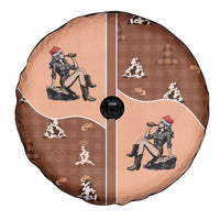 Western Yoke Spare Tire Cover Cowgirl Drinking Wine Christmas - Wonder Print Shop