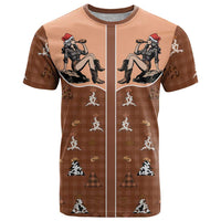 Western Yoke T Shirt Cowgirl Drinking Wine Christmas - Wonder Print Shop