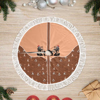 Western Yoke Tree Skirt Cowgirl Drinking Wine Christmas - Wonder Print Shop