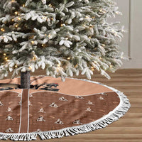 Western Yoke Tree Skirt Cowgirl Drinking Wine Christmas - Wonder Print Shop