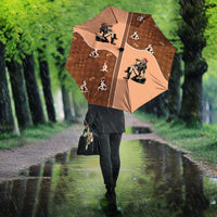 Western Yoke Umbrella Cowgirl Drinking Wine Christmas - Wonder Print Shop