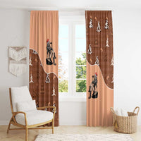 Western Yoke Window Curtain Cowgirl Drinking Wine Christmas - Wonder Print Shop