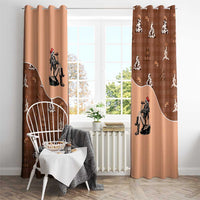 Western Yoke Window Curtain Cowgirl Drinking Wine Christmas - Wonder Print Shop