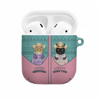 Western Yoke AirPods Case Meowdy Christmas And A Meow Year - Wonder Print Shop