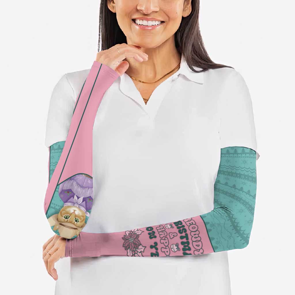 Western Yoke Arm Sleeves Meowdy Christmas And A Meow Year - Wonder Print Shop