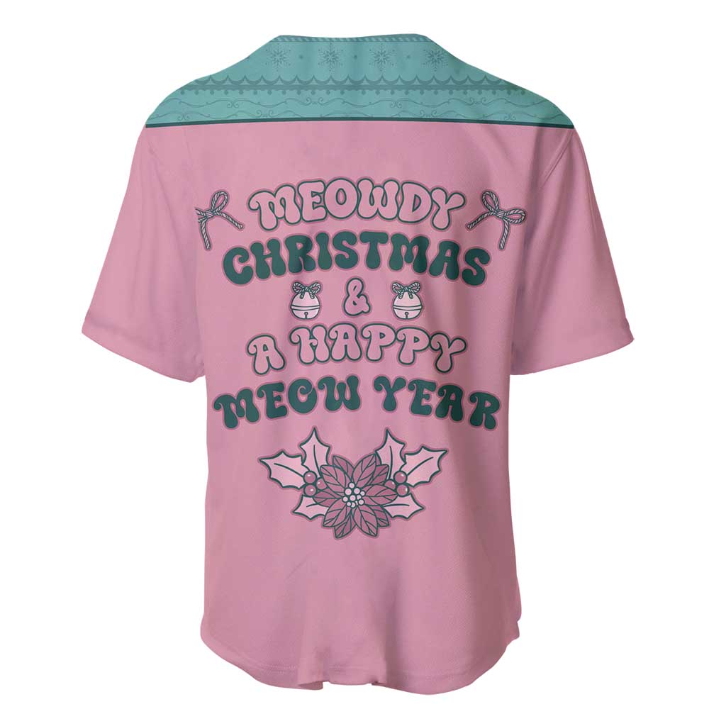 Western Yoke Baseball Jersey Meowdy Christmas And A Meow Year - Wonder Print Shop