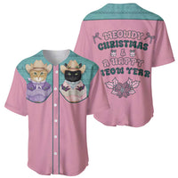 Western Yoke Baseball Jersey Meowdy Christmas And A Meow Year - Wonder Print Shop