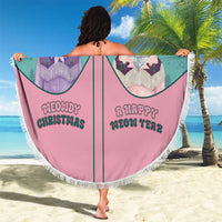 Western Yoke Beach Blanket Meowdy Christmas And A Meow Year - Wonder Print Shop