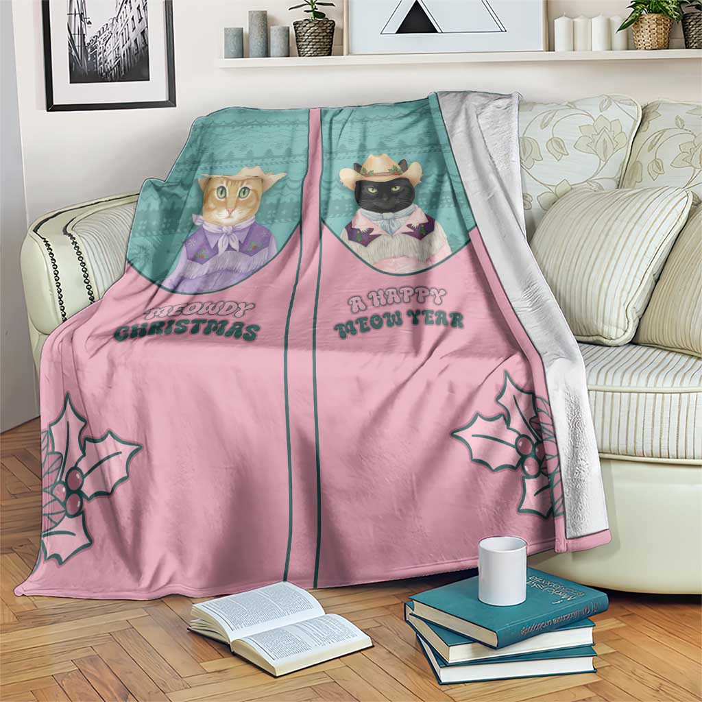 Western Yoke Blanket Meowdy Christmas And A Meow Year - Wonder Print Shop