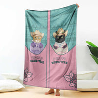 Western Yoke Blanket Meowdy Christmas And A Meow Year - Wonder Print Shop
