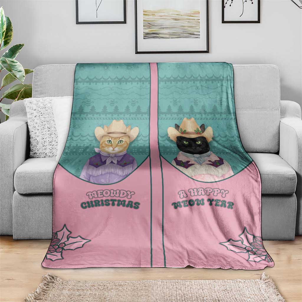 Western Yoke Blanket Meowdy Christmas And A Meow Year - Wonder Print Shop