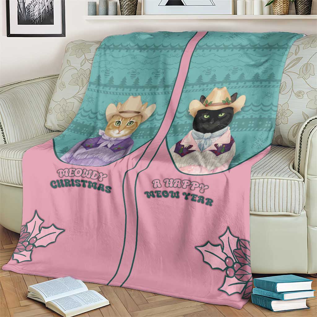 Western Yoke Blanket Meowdy Christmas And A Meow Year - Wonder Print Shop