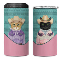 Western Yoke 4 in 1 Can Cooler Tumbler Meowdy Christmas And A Meow Year - Wonder Print Shop