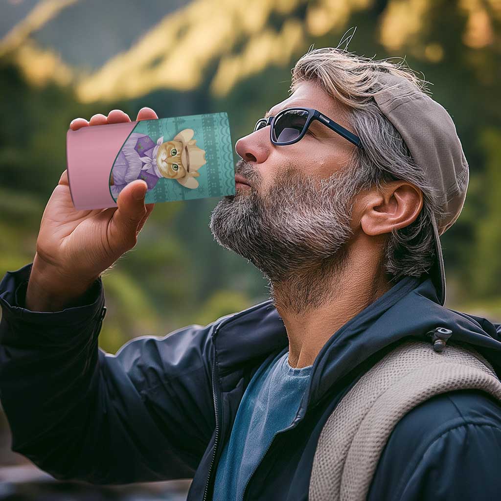 Western Yoke 4 in 1 Can Cooler Tumbler Meowdy Christmas And A Meow Year - Wonder Print Shop