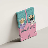 Western Yoke Canvas Wall Art Meowdy Christmas And A Meow Year - Wonder Print Shop
