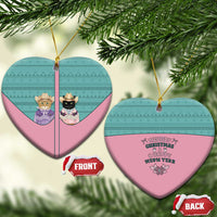 Western Yoke Ceramic Ornament Meowdy Christmas And A Meow Year - Wonder Print Shop