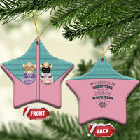 Western Yoke Ceramic Ornament Meowdy Christmas And A Meow Year - Wonder Print Shop