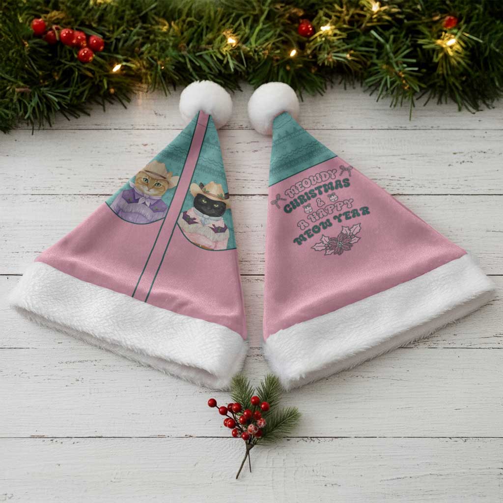 Western Yoke Christmas Santa Hat Meowdy Christmas And A Meow Year - Wonder Print Shop
