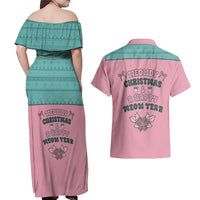 Western Yoke Couples Matching Off Shoulder Maxi Dress and Hawaiian Shirt Meowdy Christmas And A Meow Year - Wonder Print Shop