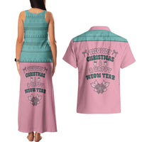Western Yoke Couples Matching Tank Maxi Dress and Hawaiian Shirt Meowdy Christmas And A Meow Year - Wonder Print Shop