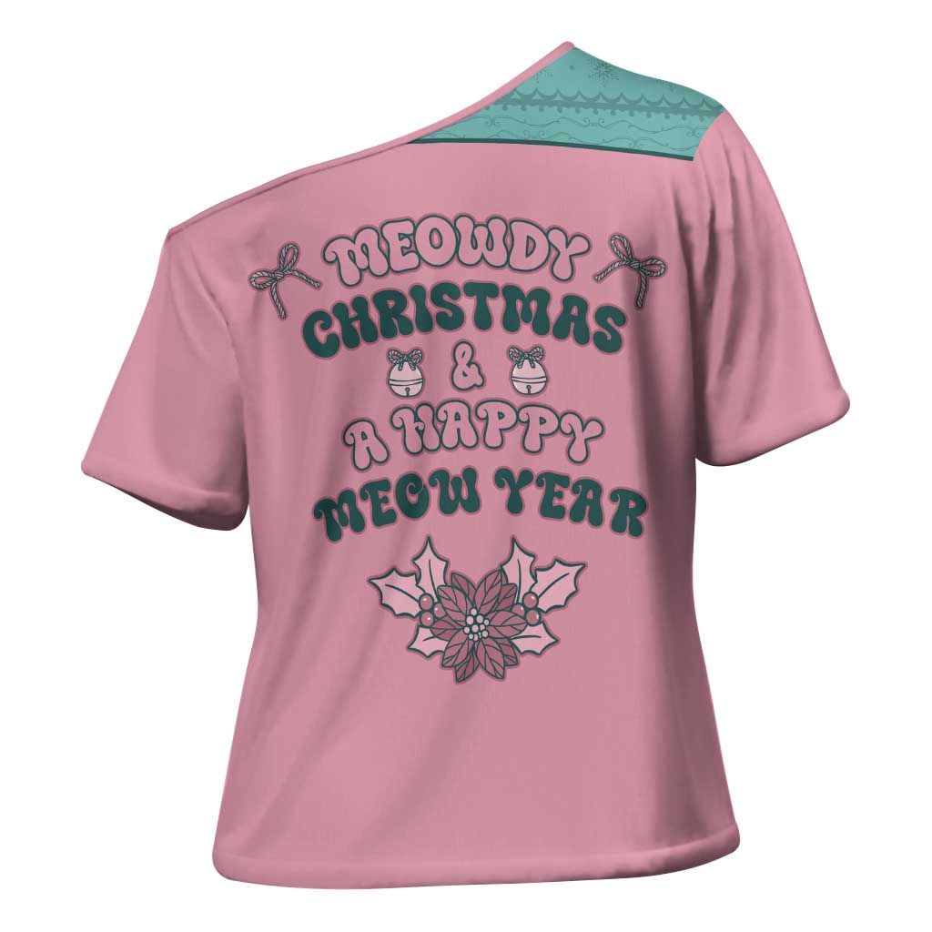 Western Yoke Cross Shoulder Shirt Meowdy Christmas And A Meow Year - Wonder Print Shop