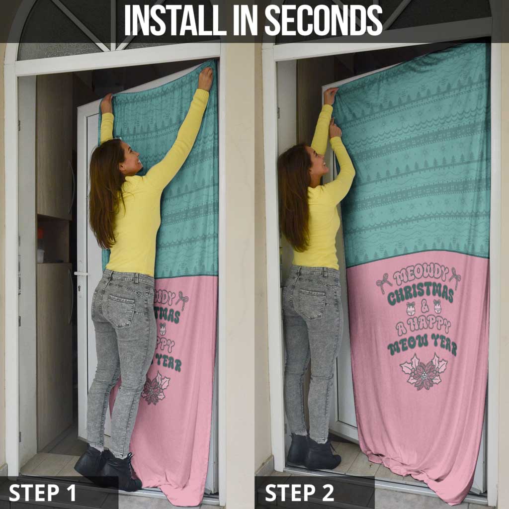 Western Yoke Door Cover Meowdy Christmas And A Meow Year - Wonder Print Shop