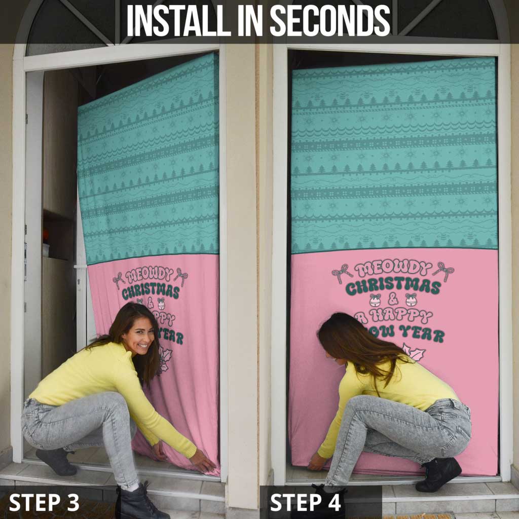 Western Yoke Door Cover Meowdy Christmas And A Meow Year - Wonder Print Shop