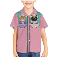 Western Yoke Family Matching Mermaid Dress and Hawaiian Shirt Meowdy Christmas And A Meow Year - Wonder Print Shop