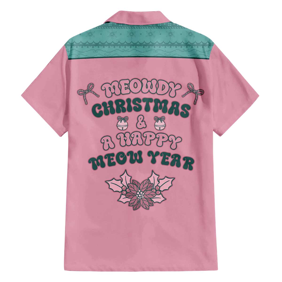 Western Yoke Family Matching Off The Shoulder Long Sleeve Dress and Hawaiian Shirt Meowdy Christmas And A Meow Year - Wonder Print Shop