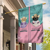 Western Yoke Garden Flag Meowdy Christmas And A Meow Year - Wonder Print Shop