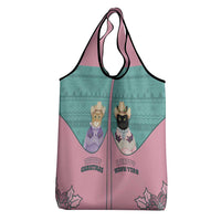 Western Yoke Grocery Bag Meowdy Christmas And A Meow Year - Wonder Print Shop
