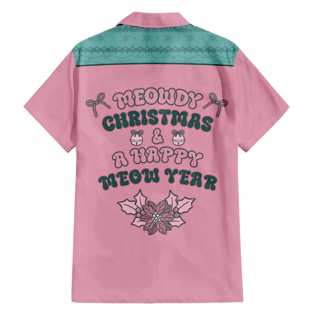 Western Yoke Hawaiian Shirt Meowdy Christmas And A Meow Year - Wonder Print Shop