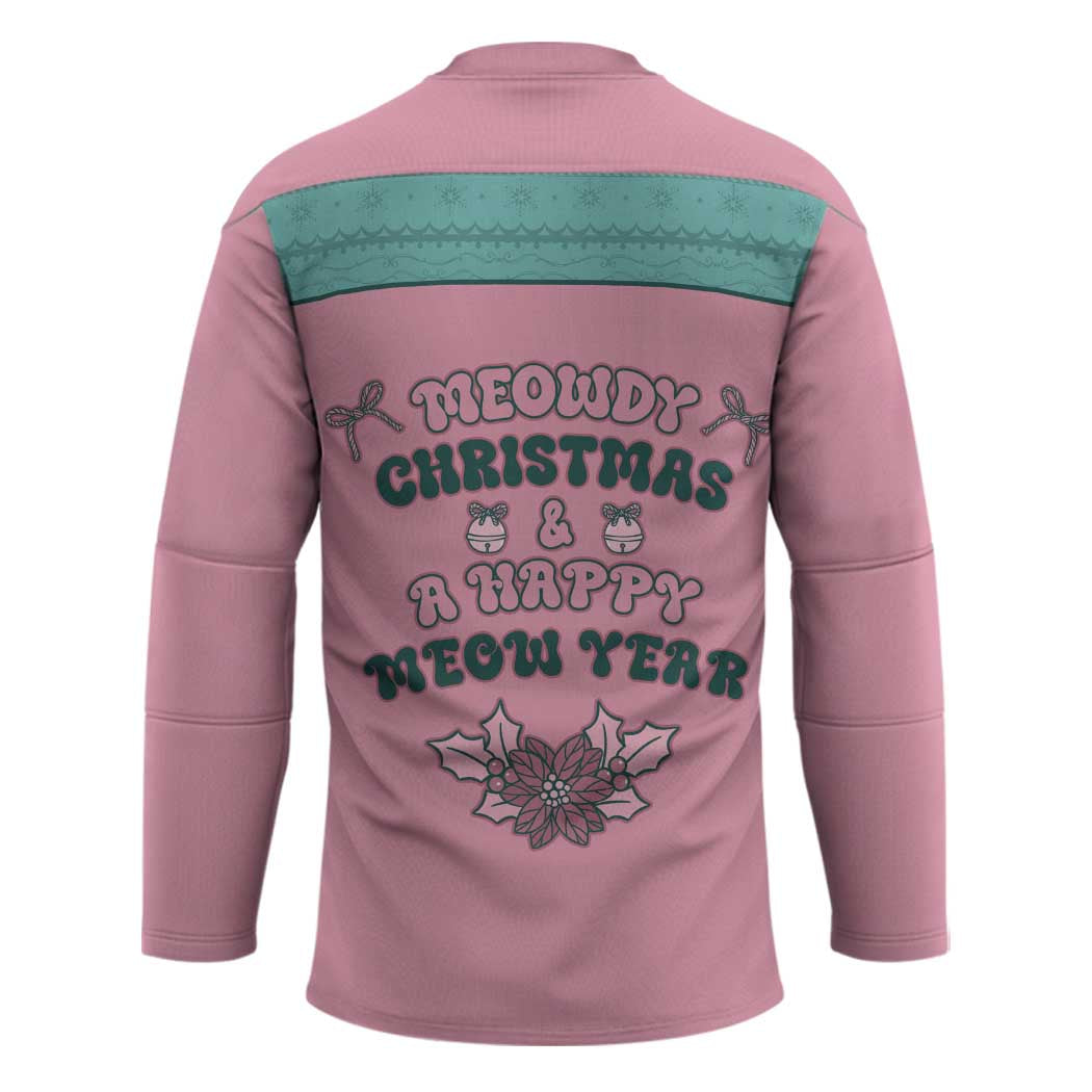 Western Yoke Hockey Jersey Meowdy Christmas And A Meow Year - Wonder Print Shop