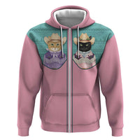 Western Yoke Hoodie Meowdy Christmas And A Meow Year - Wonder Print Shop