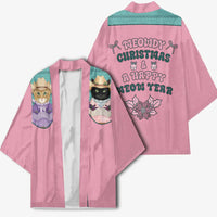 Western Yoke Kimono Meowdy Christmas And A Meow Year - Wonder Print Shop