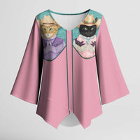 Western Yoke Kimono Sleeve Blouse Meowdy Christmas And A Meow Year - Wonder Print Shop