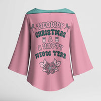 Western Yoke Kimono Sleeve Blouse Meowdy Christmas And A Meow Year - Wonder Print Shop