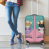 Western Yoke Luggage Cover Meowdy Christmas And A Meow Year - Wonder Print Shop