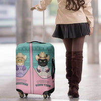 Western Yoke Luggage Cover Meowdy Christmas And A Meow Year - Wonder Print Shop