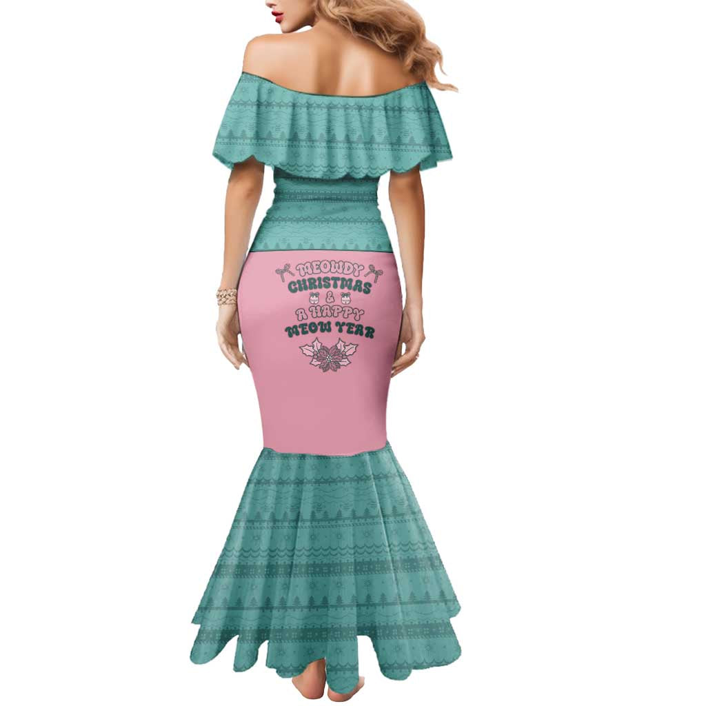 Western Yoke Mermaid Dress Meowdy Christmas And A Meow Year - Wonder Print Shop