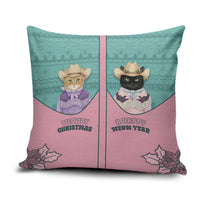 Western Yoke Pillow Cover Meowdy Christmas And A Meow Year - Wonder Print Shop