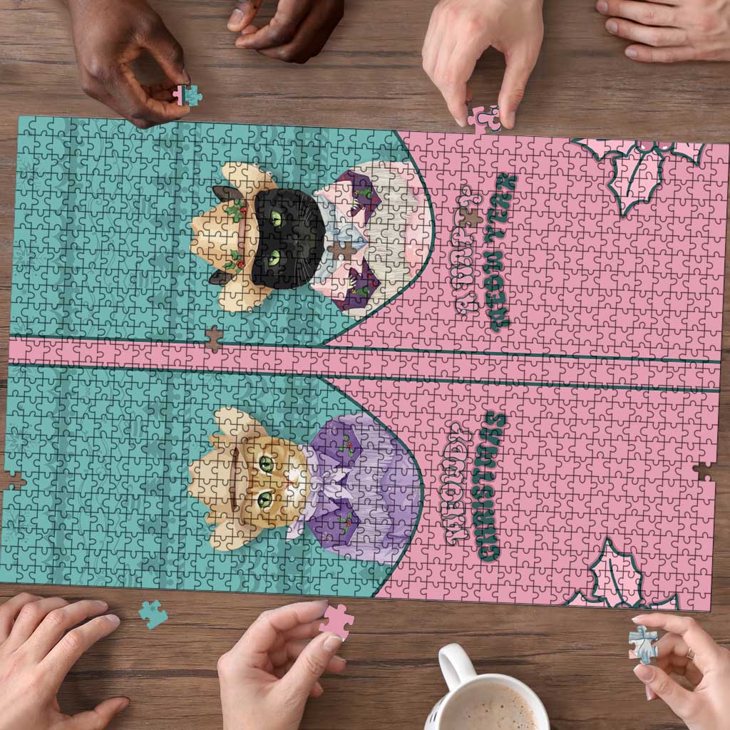 Western Yoke Puzzle Meowdy Christmas And A Meow Year - Wonder Print Shop