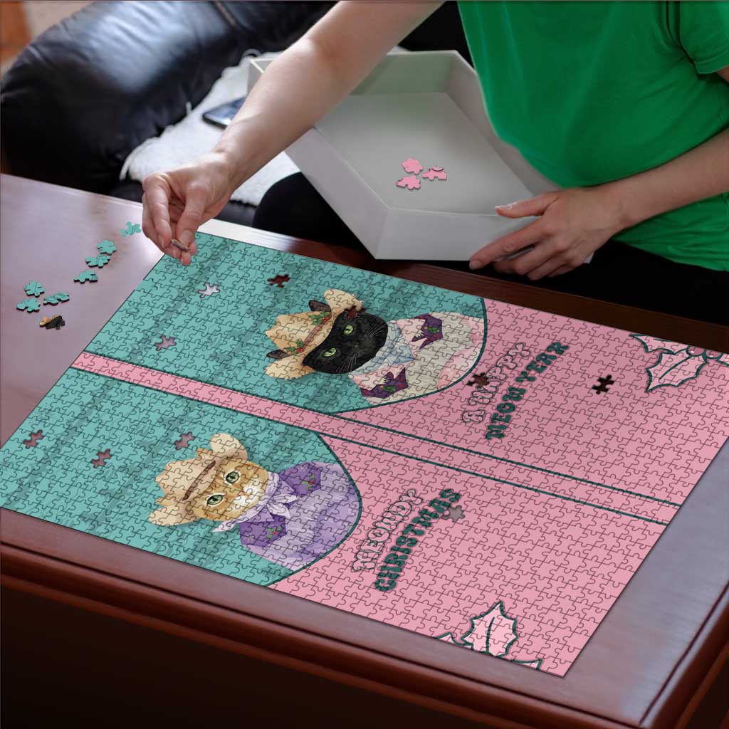 Western Yoke Puzzle Meowdy Christmas And A Meow Year - Wonder Print Shop