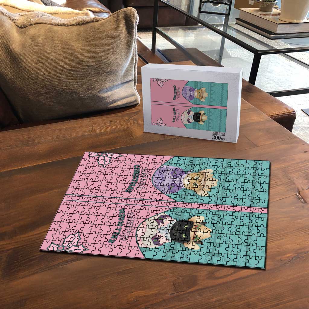 Western Yoke Puzzle Meowdy Christmas And A Meow Year - Wonder Print Shop