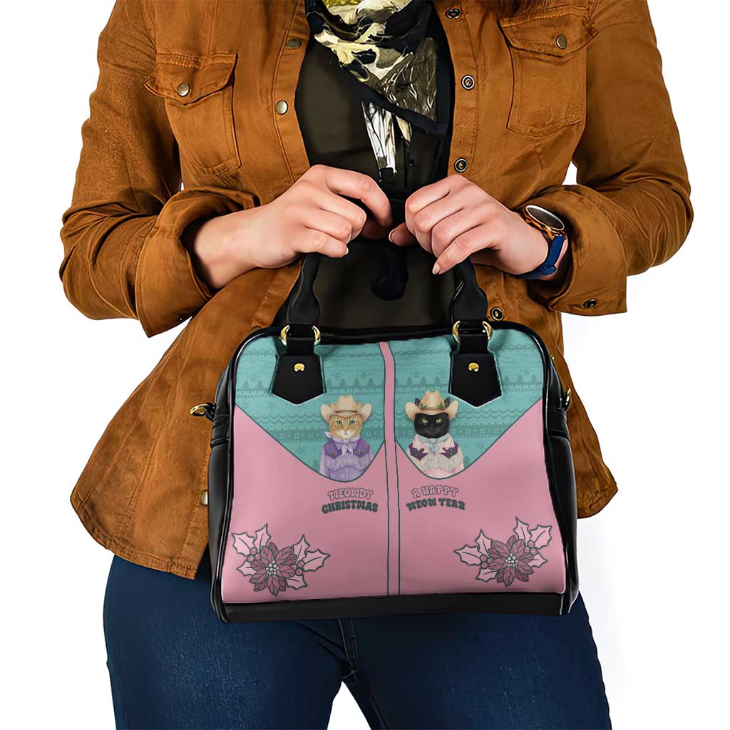 Western Yoke Shoulder Handbag Meowdy Christmas And A Meow Year - Wonder Print Shop