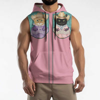 Western Yoke Sleeveless Hoodie Meowdy Christmas And A Meow Year - Wonder Print Shop
