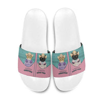 Western Yoke Slide Sandals Meowdy Christmas And A Meow Year - Wonder Print Shop