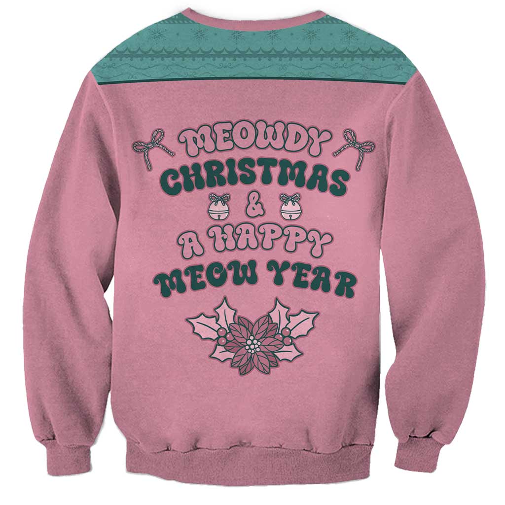 Western Yoke Sweatshirt Meowdy Christmas And A Meow Year - Wonder Print Shop