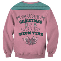 Western Yoke Sweatshirt Meowdy Christmas And A Meow Year - Wonder Print Shop