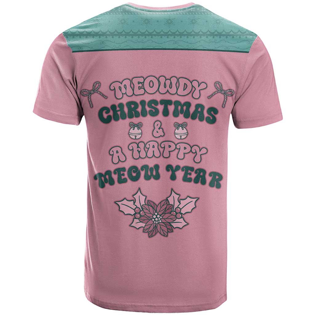 Western Yoke T Shirt Meowdy Christmas And A Meow Year - Wonder Print Shop